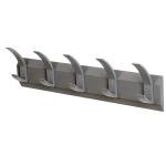 Hat and Coat Wall Rack with Concealed Fixings 5 Hooks Graphite