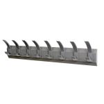 Hat and Coat Wall Rack with Concealed Fixings 8 Hooks Graphite