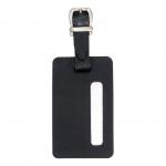Alassio Luggage Tag 115x70mm Leather-look Black Ref 43115