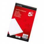 5 Star Spiral Notepad Headbound Ruled 300 Pages 125x200mm Pack of 10