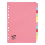 5 Star Subject Dividers Multipunched Manilla Board 12-Part A4 Assorted