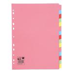 5 Star Subject Dividers Multipunched Manilla Board 15-Part A4 Assorted