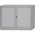 Bisley Tambour Cupboard Steel Side-opening W1000xD470xH711mm Grey Ref AST28W-73