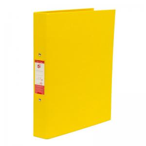 Cheap Stationery Supply of 5 Star Ring Binder PVC 2 O-Ring Size 25mm A4 Yellow Pack of 10 Office Statationery