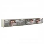 Barton Storage Clearbox No9 Container Unit Grey with 9 Clear Compartments W77xD600xH64mm Ref 51380