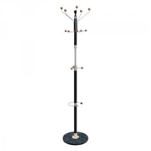 Cheap Stationery Supply of Hat and Coat Stand Chrome Tubular Steel with Umbrella Holder 4 Hooks 6 Pegs Office Statationery