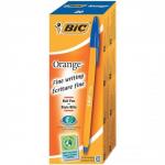 Bic Orange Ball Pen 0.8mm Tip 0.2mm Line Blue Ref 1199110111 [Pack 20]