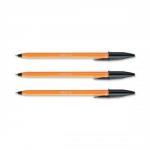 Bic Orange Ball Pen 0.8mm Tip 0.2mm Line Black Ref 1199110114 [Pack 20]