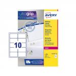 Avery Addressing Labels Laser Jam-free 10 per Sheet 99.1x57mm White Ref L7173-100 1000 Labels