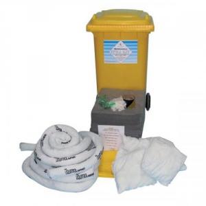 Cheap Stationery Supply of Fosse Maintenance Spill Kit Water or Oil Gloves Goggles Pads Socks Bag Wheeled Bin 240 Litre M-240-WB Office Statationery