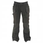 Dewalt Low Rise Trousers Zip Pocket Waist 32in Leg 31in Black Ref DWC17/001 31x32
