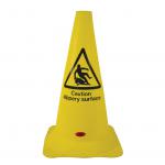 JSP Safety Cone PVC Caution Slippery Surface H500mm Ref JAR044-000-218