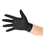 Polyco BG Nitrile Gloves Abrasion-resistance Rolled-cuff Large Black Ref GL8973 [Pack 100]