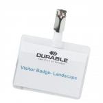 Durable Name Badges Visitors with Rotating Clip 60x90mm Ref 8612 [Pack 5]