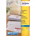 Avery Mini Labels Inkjet 65 per Sheet 38.1x21.2mm White Ref J8651-25 1625 Labels