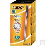 Bic Cristal Ball Pen Clear Barrel 1.0mm Tip 0.4mm Line Black Ref 8373632 [Pack 50]