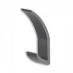 Hat and Coat Hooks Concealed Fixings with Screws and Wall Plugs Graphite Pack of 5