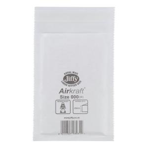Cheap Stationery Supply of Jiffy Airkraft Postal Bags Bubble-lined Peel and Seal No.000 White 90x145mm JL-000 Pack of 150 Office Statationery