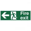 Stewart Superior Fire Exit Sign Man and Arrow Left 600x200mm