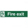 Stewart Superior Fire Exit Sign Man to Left 600x150mm Self-a