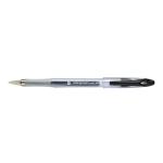 5 Star Roller Gel Pen Clear Barrel 1.0mm Tip 0.5mm Line Black Pack of 12