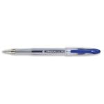 5 Star Roller Gel Pen Clear Barrel 1.0mm Tip 0.5mm Line Blue Pack of 12