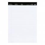 5 Star Executive Pad Perforated Top Feint Ruled Blue Margin Red 50 White Sheets A4 Pack of 10