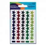 Avery Packet of Star Labels Small Assorted Ref 32-352 [90 Labels]