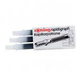 Rotring Ink Cartridges For Rapidograph Pens Black Ref S0194650 [Pack 3]