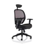 Influx Amaze Chair Synchronous with Head Rest Mesh Seat W520xD520xH470-600mm Black Ref 11186-01Blk