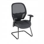 Influx Amaze Visitors Chair Mesh Seat W520xD520xH430mm Black Ref 11186-04Blk