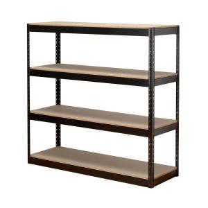 Cheap Stationery Supply of Influx Archive Shelving Unit Heavy-duty Boltless 4 Shelves Capacity 4x 100kg W1320xD450xH1315mm Black Office Statationery