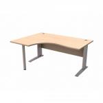 Sonix Premier Cantilever Radial Desk Left Hand W1600xD1200xH720mm Maple