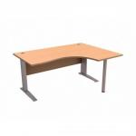 Sonix Premier Cantilever Radial Desk Right Hand W1600xD1200xH720mm Beech