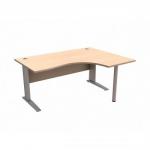 Sonix Premier Cantilever Radial Desk Right Hand W1600xD1200xH720mm Maple