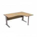 Sonix Premier Cantilever Radial Desk Right Hand W1600xD1200xH720mm Oak