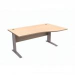 Sonix Premier Cantilever Wave Desk Right Hand W1600xD1000-800xH725mm Maple