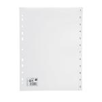 5 Star Index Multipunched 120 micron Polypropylene 1-12 A4 White