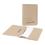 5 Star Transfer Spring File with Pocket 285gsm 38mm Foolscap Buff Pack of 25