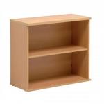 Sonix Bookcase Desk-high with Adjustable Shelf and Floor-leveller Feet W800xD330xH720mm Beech