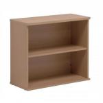 Sonix Bookcase Desk-high with Adjustable Shelf and Floor-leveller Feet W800xD330xH720mm Oak