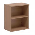 Sonix Bookcase Desk-high with Adjustable Shelf and Floor-leveller Feet W600xD330xH720mm Oak