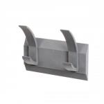 Hat and Coat Wall Rack with Concealed Fixings 2 Hooks Graphite