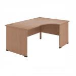 Sonix Classic Radial Desk Right Hand W1600xD1180xH720mm Oak Ref 38