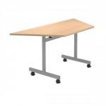 Sonix Basic Mobile Table Flip -top Trapezoidal W1600xD800xH720mm Maple Ref 38