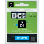 Dymo D1 Tape for Electronic Labelmakers 9mmx7m Black on Clear Ref 40910 S0720670