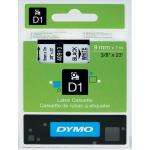 Dymo D1 Tape for Electronic Labelmakers 9mmx7m Black on White Ref 40913 S0720680
