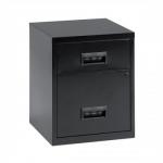 Combi Filing Unit Cabinet Lockable 2 Drawers A4 Black
