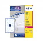 Avery Mini Labels Laser 65 per Sheet 38.1x21.2mm White Ref L7651-100 6500 Labels