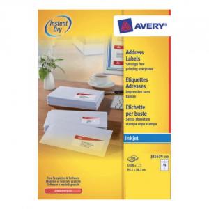 Cheap Stationery Supply of Avery Quick DRY Addressing Labels Inkjet 14 per Sheet 99.1x38.1mm White J8163-100 1400 Labels Office Statationery